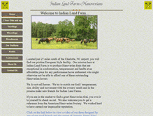 Tablet Screenshot of indianlandfarm.com